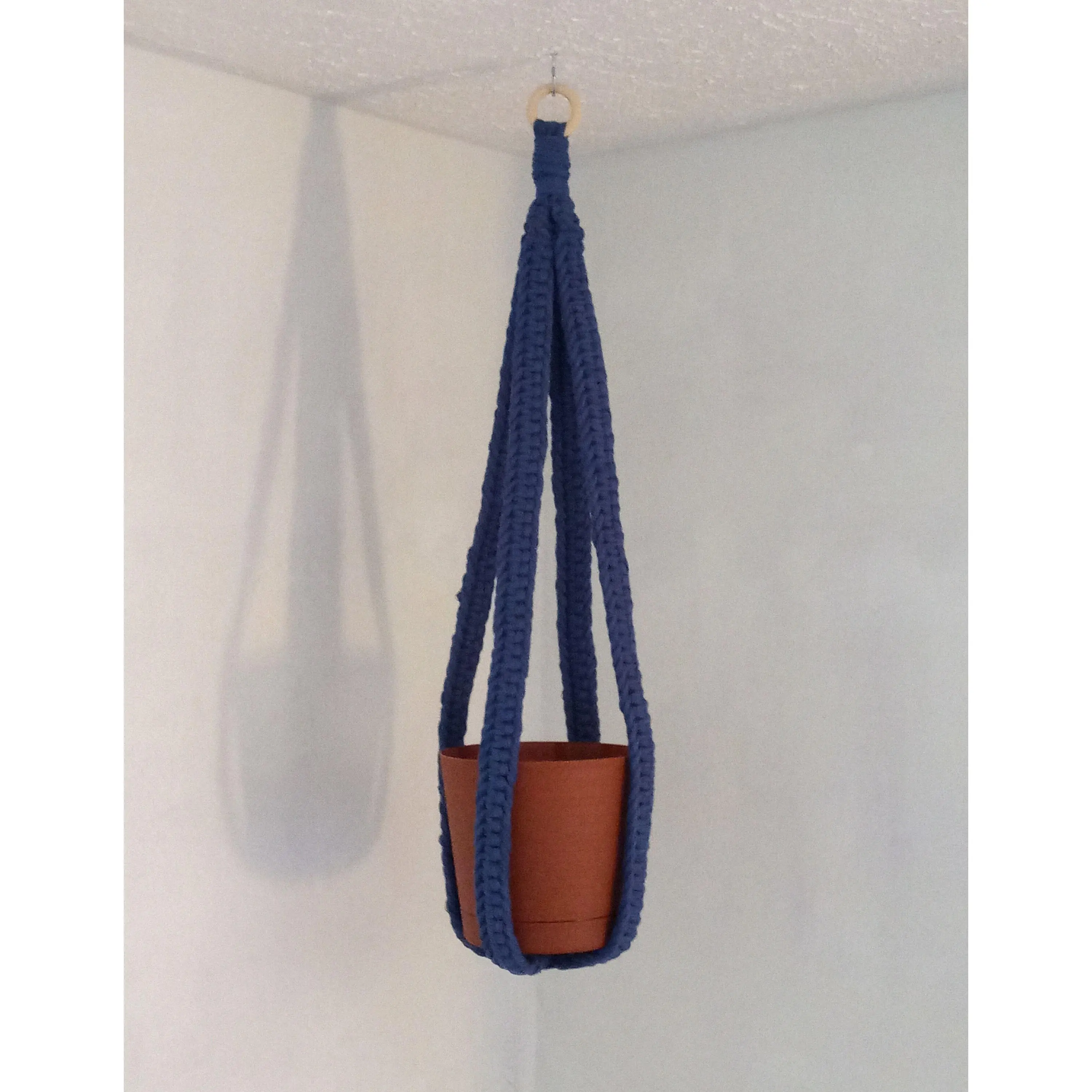 The Tassel-less Plant Hanger, Macrame Plant Hanger, Macrame No Tassel Plant Hanger, The Square Knot Layered Plant Hanging