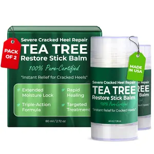 Foot Cream with Tea Tree Oil | Antifungal Cream to Soothes Cracked Heels, Dry Skin & Itchy Feet | Helps with Athlete’s Foot, Nail Fungus & Jock Itch | Relieves Itching & Burning | 4.05 fl oz