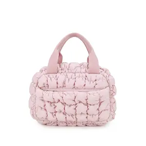 New Cloud Stitched Fabric Lunch Bag, Soft Comfortable Waterproof, Lightweight Small Outdoor Handheld Insulated Bag