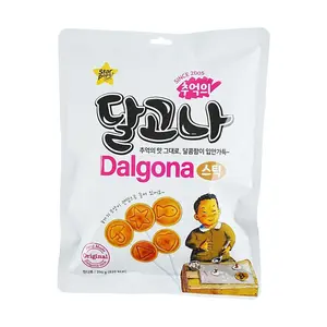 Hanwoll Korean Dalgona Candy Sticks - Traditional Korean Honeycomb Toffee Lollipops, 200g Pack