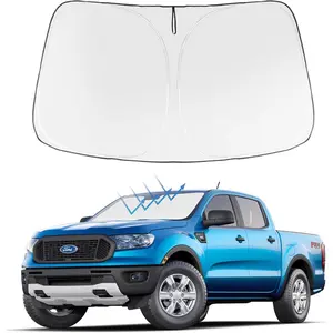 Proadsy 2026 Upgrade Front Windshield Sun Shade Foldable Sunshade Protector Custom Fit 2019-2023 Ford Ranger XL XLT Lariat Accessories