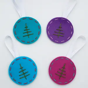 DIY Felt Ornament Kit – Embroider a Minimalist Christmas Tree