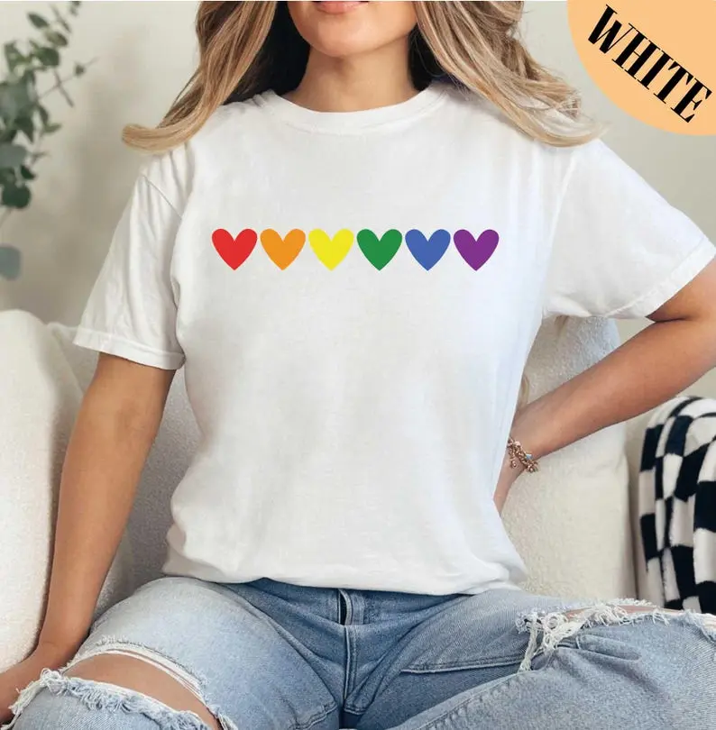 Pride Heart Shirt, Comfort Colors Shirt, Lesbian Shirt, Love is Love Shirt, LGBT Shirt, Pride Shirt, Lesbian Gay Shirt, Rainbow Shirt