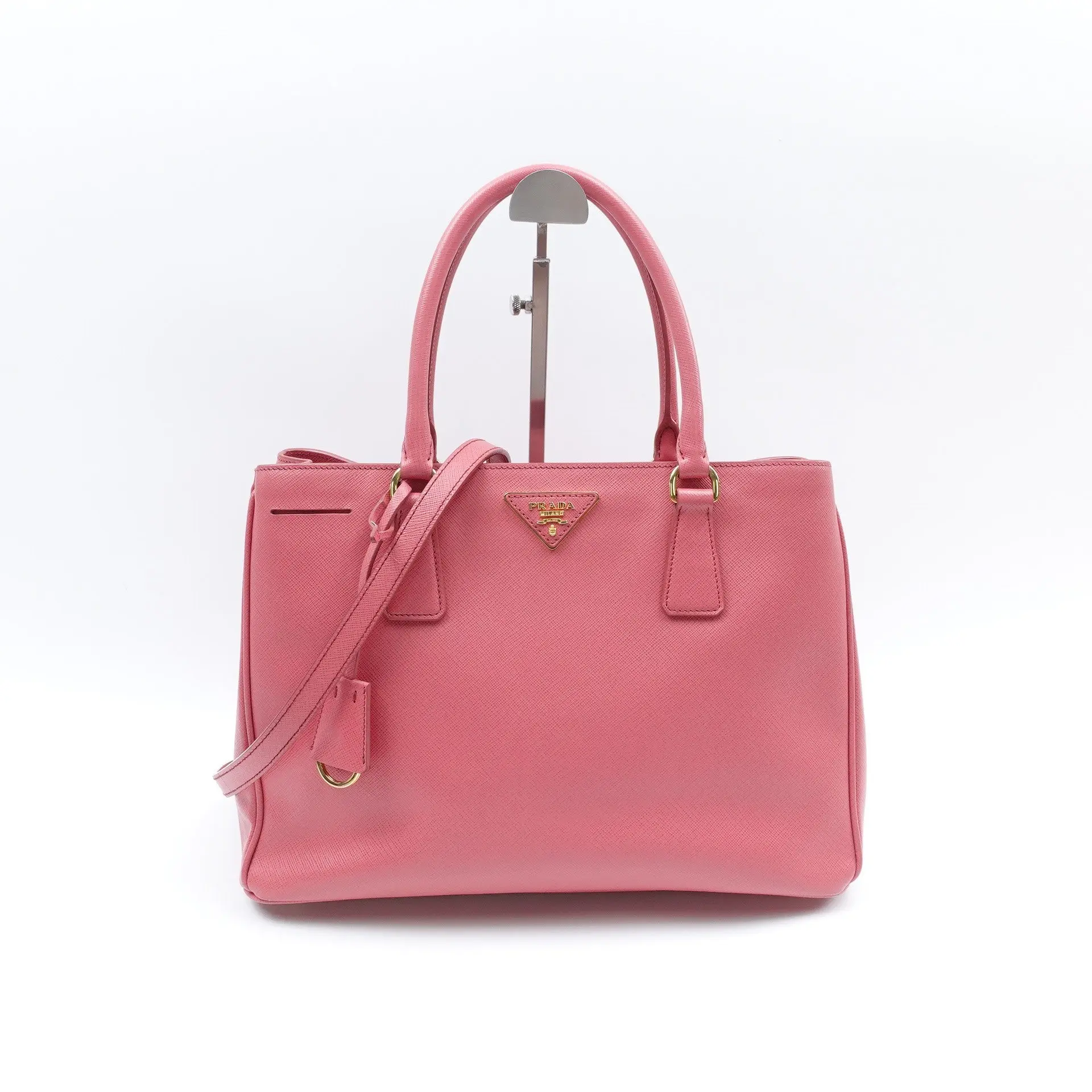 Pre-owned PRADA Saffiano leather Top Handle Bag Pink T10429401