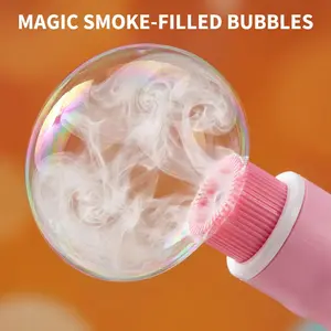 Smoke & Elastic Magic Wand, New  Rechargeable Automatic Bubble Maker,Dinosaur Bubble Machine,Interactive ElasticBubble Dinosaur Wand with Gloves,for Parties Outdoor Interactive Fun End of School Year Gifts