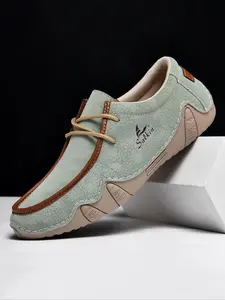 Men's Loafers For Men Shoes For Men Breathable Flat Slip-On Shoes Vegan Leather Lightweight Casual Walking Shoes Vintage Comfortable Dress Shoes Wide Width Non-Slip Driving Moccasins Men's Plus Size Shoes Size 12 13 14 15 Footwear