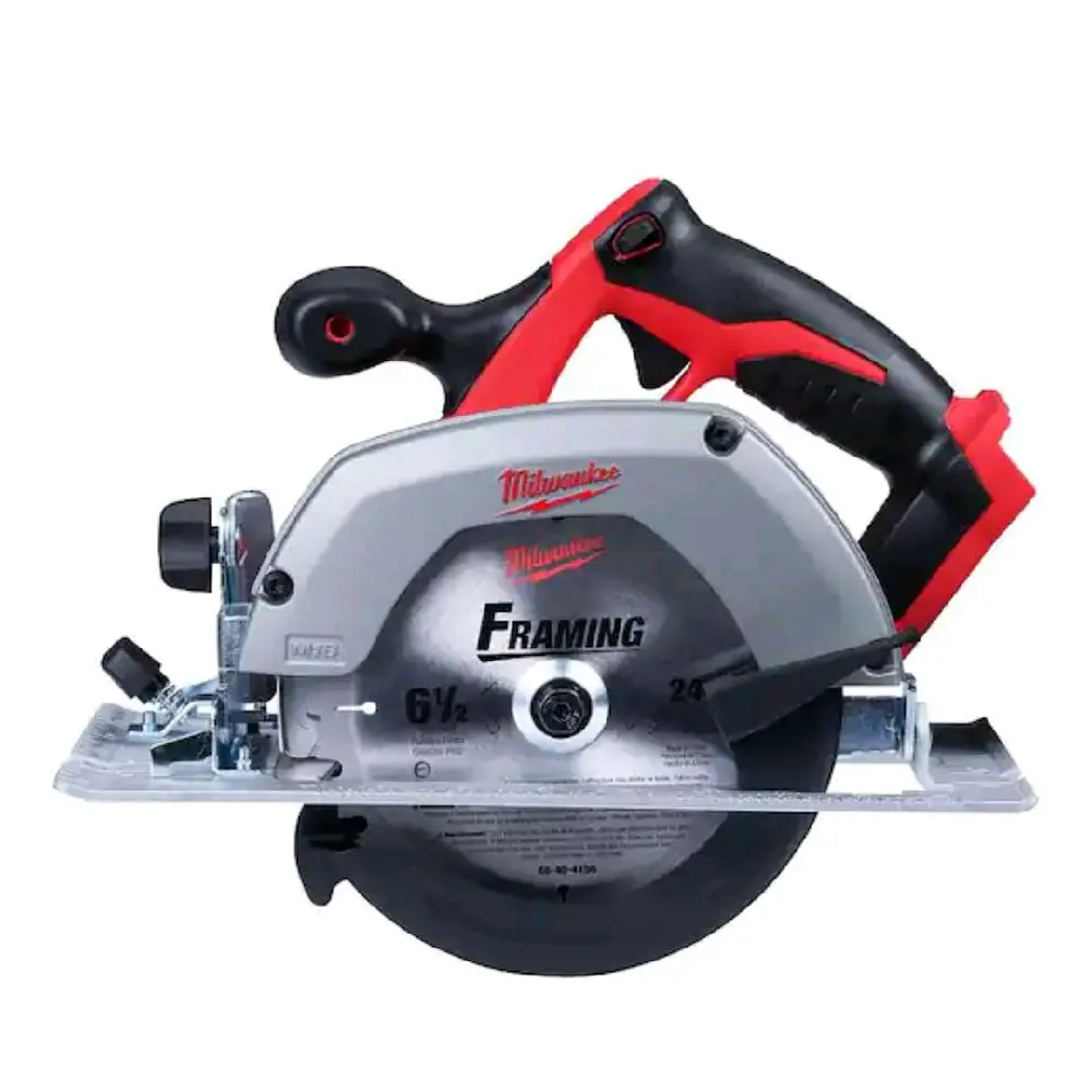 Milwaukee 18V 6-1/2 in. Cordless Circular Saw (Tool-Only), Battery-Powered Wood Cutting Machine, Woodworking Power Tool, Cutting Wood