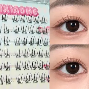 MIXIAOHE pure glue-free 60 clusters single cluster DIY free removal C degree Japanese and Korean style natural and realistic daily segmented adhesive strip extension cluster simulation eyelashes DIY Eyelash Extensions, Cosmetic lash extensions