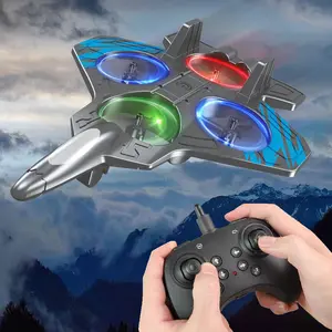 RC Stunt Fighter Jet Toy for Kids with 360° Flips & LED Lights | Easy to Fly Kids Drone,Vertical takeoff and landing.Colorful LED Lights, Easy RC Drone Toy for Beginners.Christmas gift.