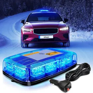 Nilight 12 Inch 48 Leds Roof Top Blue Strobe Light