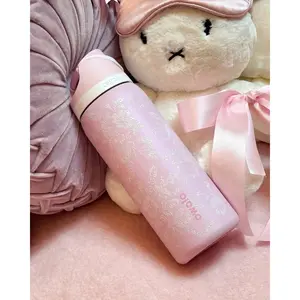 Owala 32oz FreeSip Girl Pink Ribbon Toile Water Bottle Limited Editio