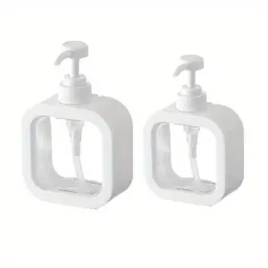 Soap Dispenser White Liquid Lotion Hand Pump Soap Dispenser Refillable Shampoo Bottle Plastic Hand Soap Dispenser Soap Container