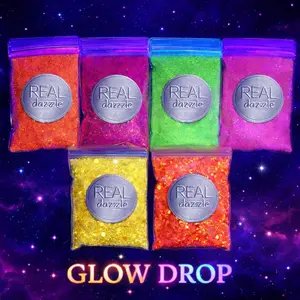 REAL dazzle — Glow Drop UV‑Reactive Fine Glitter