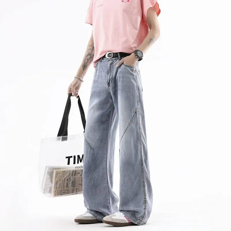 Light Blue Tencel Lyocell Jeans for Men