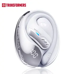 Transformers TF-T55 Electronic High-Fidelity Bluetooth 5.4 Open-Ear Headphones, Silicone Ear-Hook, 360° Panoramic Audio, 14.2mm Driver, 24H Battery Life, Ideal for Cycling & Hiking, Smartphone-Connected Multi-Platform (iOS, Android, Windows Compatible), H
