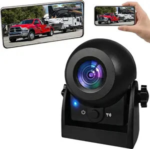 Wireless Backup Camera 1080P HD Magnetic Rear View for Truck RV Trailer CarPlay Android Auto No Drill Install Rechargeable Battery Night Vision IP68 Safety