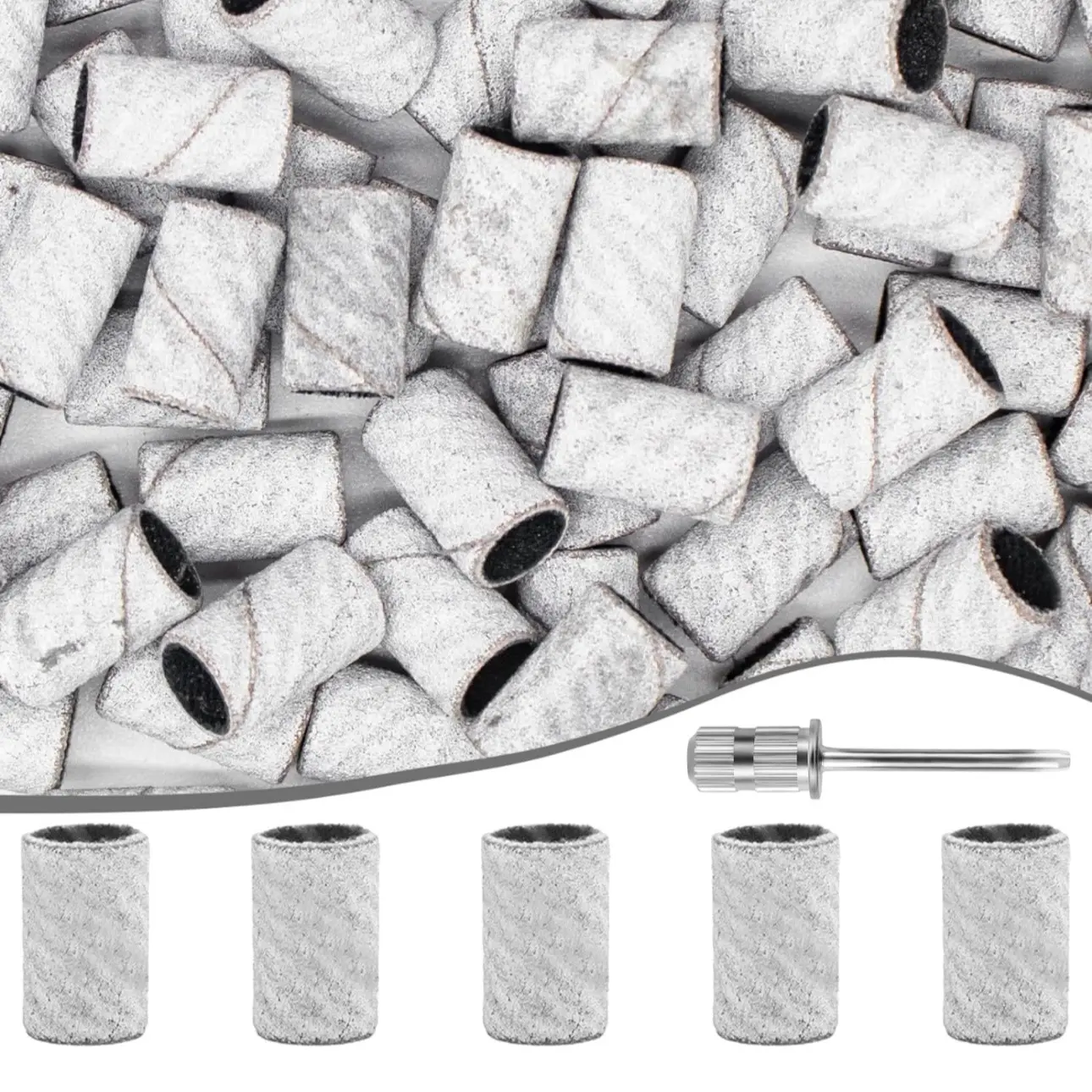2 box / nails drill 100pcs . Extra Fine Sanding Bands for Nail for Natural Nails Polishing and Shaping, Zebra Nail Sanding Bands, Nail Sanding Bands Set for Manicures Pedicures Acrylic Gel