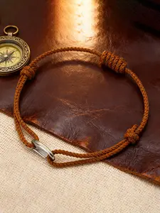 Adjustable Knot Rope Bracelet with Lobster Clasp, Detachable Cord Wristband, Outdoor Surfing Couple Jewelry, Unisex Accessory, Casual Trendy Jewelry