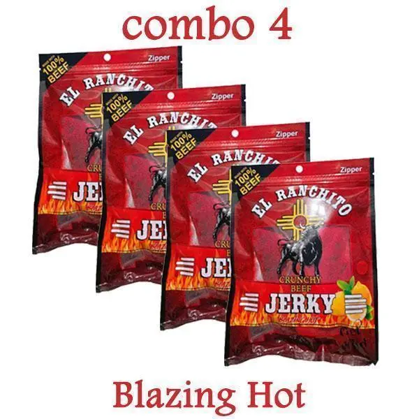 Blazing Hot El Ranchito Crunchy Beef Jerky Net Wt. 2 oz