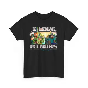 Minecraft Shirt- I love miners- Minecraft Miner shirt