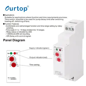 ATMT3-M1 Off Delay Time Relay Electronic 16A AC230V AC/DC12-240V CE Approved