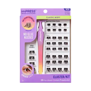Impress Falsies Pre-Glued Lash Clusters Kit - Classic Wispy