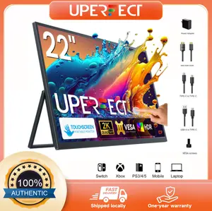 UPERFECT 22 inches 2K 60Hz Portable Monitor; 178° Wide Viewing Angle IPS Screen; Mini HDMI and HE-Type C Interface  Suitable for everyday travel work, gaming, and more; Multimedia display device, laptop accessory.