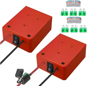 Power Wheel Adapter for Milwaukee 18V for M18 Battery Adapter Power Wheels Battery Converter Kit with Fuses Wire Terminals 12AWG Wire Power Connector for DIY Rc Car Toys Robotics and Rc Truck