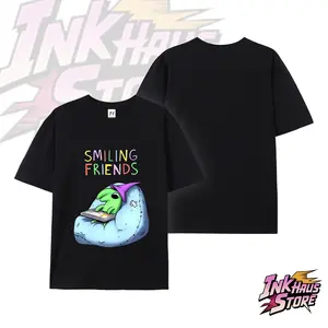 Glep in *Smiling Friends*--Short-sleeved cotton unisex casual T-shirt