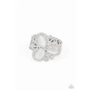 Paparazzi Bewitched Blossoms White Ring