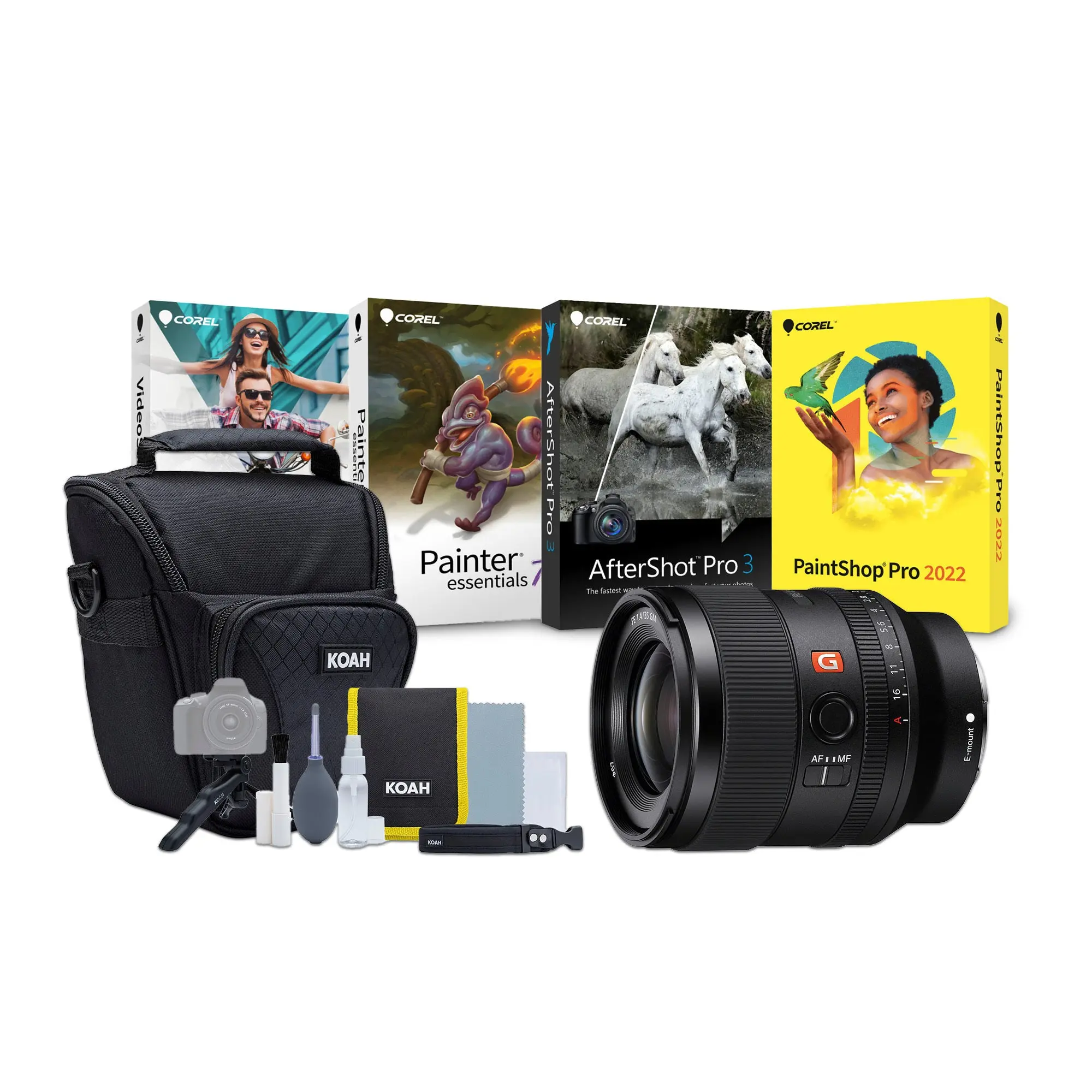 Sony FE 35mm f/1.4 GM Full-Frame Wide Angle Compact Fixed Focal G Master XA Lens Bundle with Editing Software, 64GB SD Card, Xa Lenses, Camera, Digital Camera
