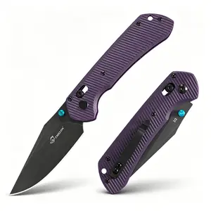 ZMRYDS folding pocket knife, G10 handle, D2 blade material—a durable everyday tool for kitchen use and fruit cutting; an excellent gift for men.