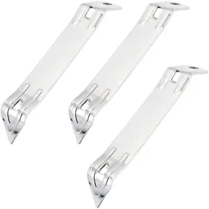 3 Pack Church Key Can Punch Opener, Heavy Duty Steel Chrome Plated Can Tapper Bottle Opener, 4.3" Long with  Point