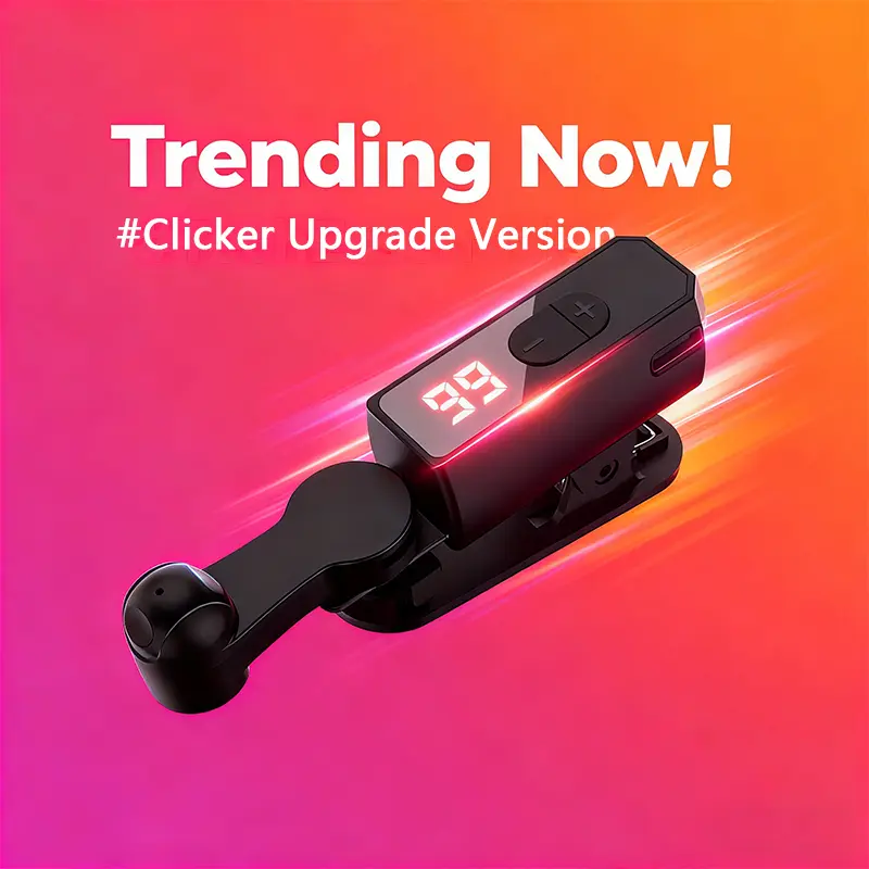 2026 Rechargeable Automatic Clicker for Smartphone with Built in Battery 99 Speed Settings Smart Trigger for Gaming Apps Shopping Rewards and Live Streaming Likes Black