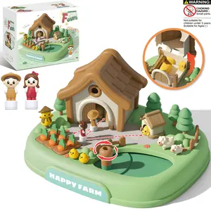 Cute Farm House Model Toy Set, Perfect for Kids' Role-Play and Interactive Fun, Ideal Birthday and Holiday Gift for Children