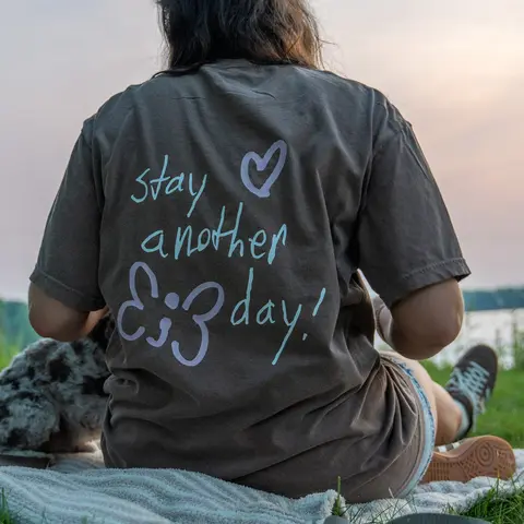 Stay Another Day Women's Mental Health Awareness Graphic Tees - Cute Round Neck Short-Sleeve T Shirts for Women, Pre-Shrunken Ring-Spun Soft Cotton, Heart Graphic, Pink, 988, Better Together, Daily Wear Top