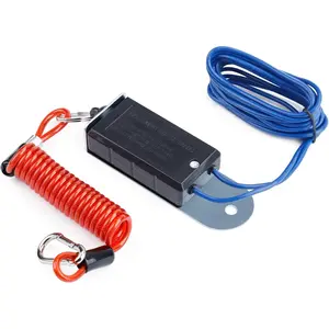 Suitable for Trailer Detachment Switch, 4-Foot Trailer Detachment Coiled Cable with Electric Brake, Suitable for Trailer Brake 12V Brake Switch, Suitable for RV Trailer, Red