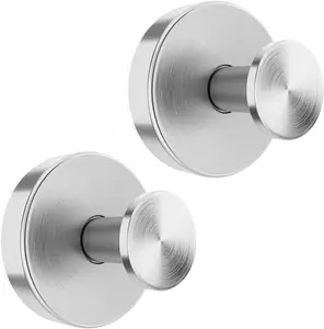 Hangable Stainless Steel Suction Cup Hooks (2-4 Pack) - No-Drill, Removable, Waterproof, Rustproof Vacuum Hangers for Bathroom, Kitchen - Ideal for Glass, Window, Mirror, Tile to Hang Towels, Robes, Loofah nodamage