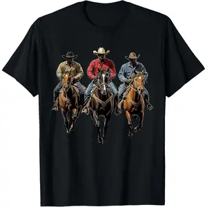 Black African American Cowboy Western Country Texas Rodeo T-Shirt