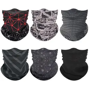 Haute Hooks 6-pack men and women seamless neck mask scarf Rave face mask scarf face mask balaclava headband headwear