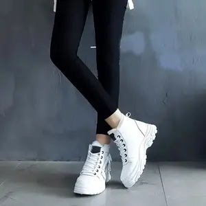 Women's Boots Fleece Lined High Top Sneakers Warm Platform Winter Waterproof And Anti-Slip Boots