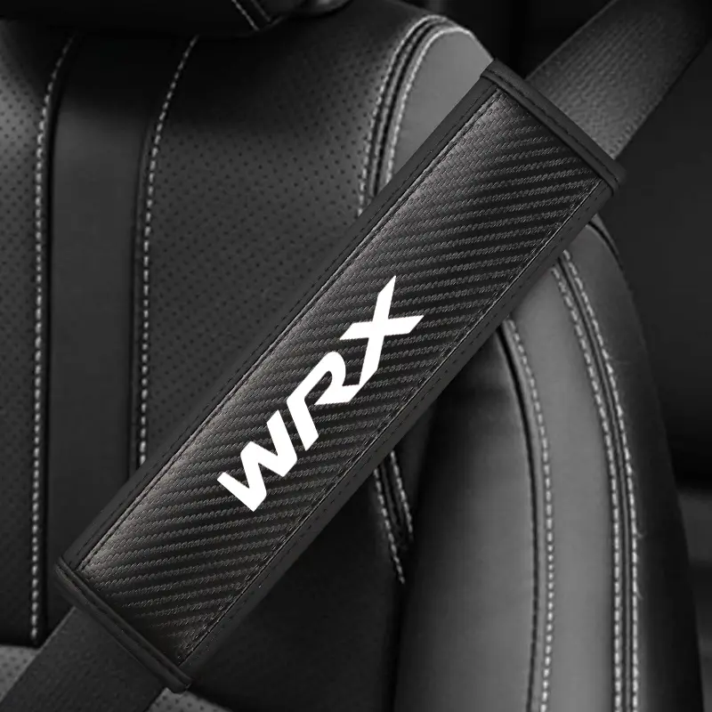 Subaru Wrx Seat Belt Shoulder Cover, PU Leather & Carbon Fiber Stripe, Enhances Driving Comfort, Available in 1pc/2pcs, Car Interior Accessory, Auto Accessories Interior, Interior Accessories For Car