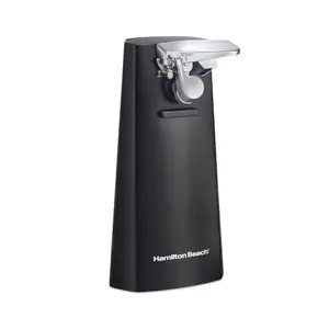 Hamilton Beach 6054547 Electric Can Opener - Automatic Delay Shutoff, Built-In Cord Storage, Extra-Tall Design, Magnetic Lid Holder, Washable Cutting Lever, Black Kitchen Utensil