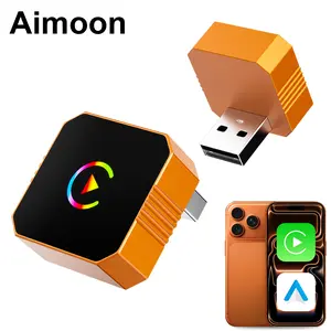 【Enhanced Version 2026】Aimoon Upgraded Version Mini Orange Cube Pro 3.0 Wireless CarPlay Adapter — For Cars 2017+, with Upgraded Chip & Instant Connect