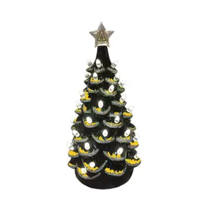 Santa's Workshop 14" Collegiate Light Up Ceramic Tree