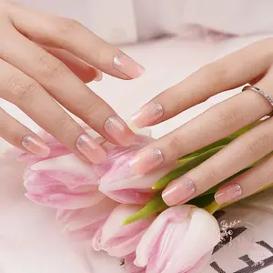 Aadhya Basic Gel Nail Wrap Set - Non-Toxic Eco-Friendly 16 Gel Polish Pieces with Wooden Stick & Mini Nail File for 14 Days Long-Lasting Nails