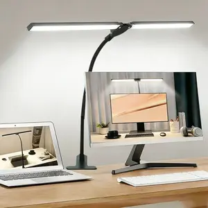1pc USB Gooseneck LED Desk Light, Modern Computer Lamp, 360° Rotatable, Adjustable Lighting Angle, USB Clamp Desktop Reading Study Work Light, LED Screen Light, Suitable for Home/Office Use, Tabletop Mounting, Push Button Control