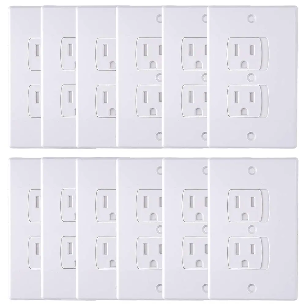 12 Pack  Safety Electric Outlet Covers  Safety Self Closing Wall Socket Plugs Plate Alternate for  Proofing