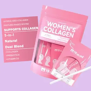 TifaLeni Nutrition Collagen Peptides Types Complex US Made Supplement for Beauty Health Fitness 15 packets