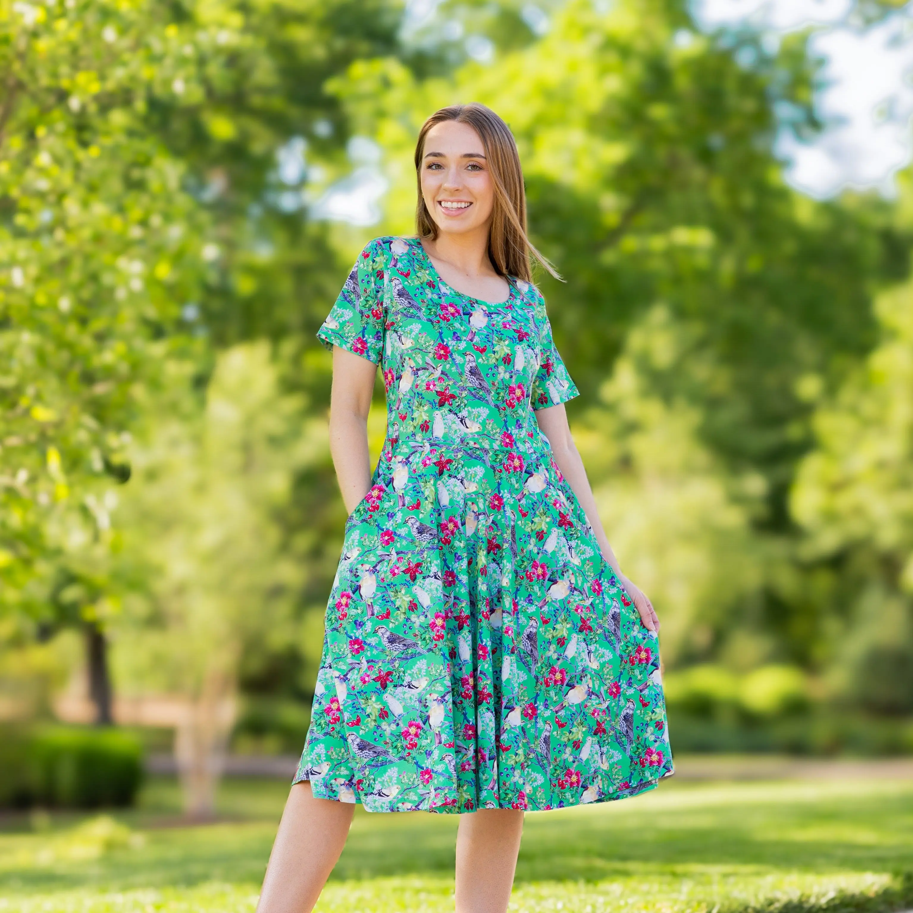 Hen's Parade Twirl Dress with Pockets